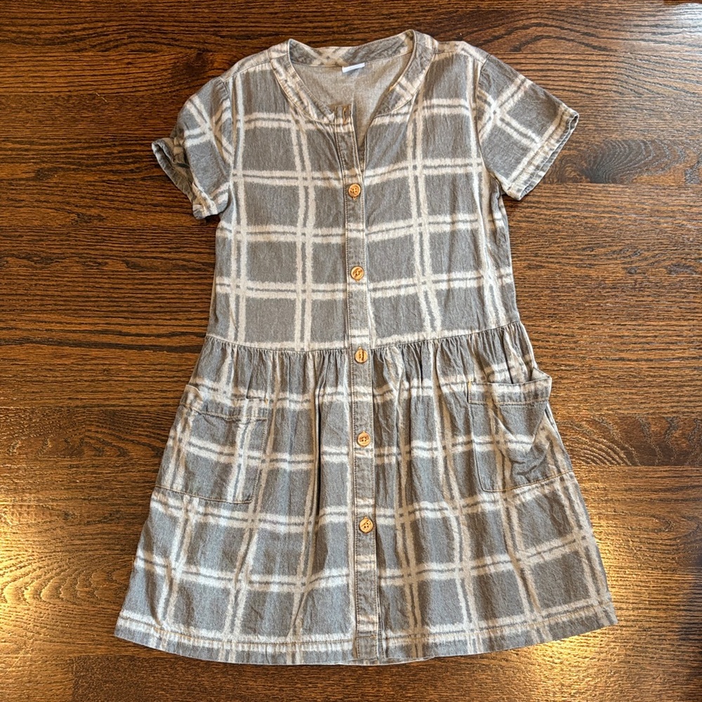 Wonder Nation Gray Checkered Casual Dress